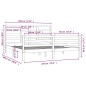 vidaXL Massivholzbett Schwarz 180x200 cm vidaXL Massivholzbett Schwarz 180x200 cm