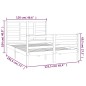 vidaXL Massivholzbett Honigbraun 120x190 cm vidaXL Massivholzbett Honigbraun 120x190 cm