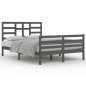 vidaXL Massivholzbett Grau 140x200 cm vidaXL Massivholzbett Grau 140x200 cm