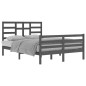 vidaXL Massivholzbett Grau 140x200 cm vidaXL Massivholzbett Grau 140x200 cm