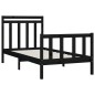 vidaXL Massivholzbett Schwarz Kiefer 90x200 cm vidaXL Massivholzbett Schwarz Kiefer 90x200 cm