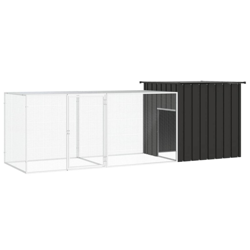 vidaXL Hühnerkäfig Anthrazit 300x91x100 cm Verzinkter Stahl vidaXL Hühnerkäfig Anthrazit 300x91x100 cm Verzinkter Stahl
