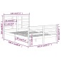 vidaXL Massivholzbett Weiß 140x200 cm vidaXL Massivholzbett Weiß 140x200 cm