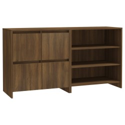 vidaXL 2-tlg. Sideboard Braun Eichen-Optik Holzwerkstoff