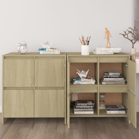 vidaXL Sideboards 2 Stk. Sonoma-Eiche 70x41x75 cm Holzwerkstoff