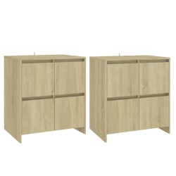 vidaXL Sideboards 2 Stk. Sonoma-Eiche 70x41x75 cm Holzwerkstoff