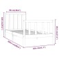 vidaXL Massivholzbett Grau Kiefer 100x200 cm vidaXL Massivholzbett Grau Kiefer 100x200 cm