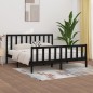 vidaXL Massivholzbett Schwarz 180x200 cm vidaXL Massivholzbett Schwarz 180x200 cm