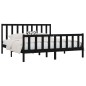 vidaXL Massivholzbett Schwarz 180x200 cm vidaXL Massivholzbett Schwarz 180x200 cm