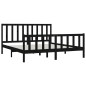 vidaXL Massivholzbett Schwarz 180x200 cm vidaXL Massivholzbett Schwarz 180x200 cm