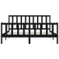 vidaXL Massivholzbett Schwarz 180x200 cm vidaXL Massivholzbett Schwarz 180x200 cm