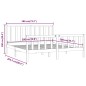 vidaXL Massivholzbett Schwarz 180x200 cm vidaXL Massivholzbett Schwarz 180x200 cm