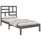 vidaXL Massivholzbett Grau 90x190 cm vidaXL Massivholzbett Grau 90x190 cm