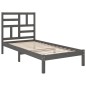 vidaXL Massivholzbett Grau 90x190 cm vidaXL Massivholzbett Grau 90x190 cm