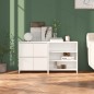 vidaXL 2-tlg. Sideboard Hochglanz-Weiß Holzwerkstoff vidaXL 2-tlg. Sideboard Hochglanz-Weiß Holzwerkstoff