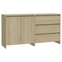 vidaXL 2-tlg. Sideboard Sonoma-Eiche Holzwerkstoff