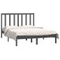 vidaXL Massivholzbett Grau Kiefer 140x190 cm vidaXL Massivholzbett Grau Kiefer 140x190 cm