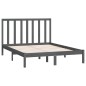 vidaXL Massivholzbett Grau Kiefer 140x190 cm vidaXL Massivholzbett Grau Kiefer 140x190 cm