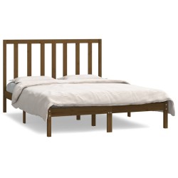 vidaXL Massivholzbett Honigbraun Kiefer 140x190 cm