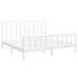 vidaXL Massivholzbett Weiß Kiefer 200x200 cm vidaXL Massivholzbett Weiß Kiefer 200x200 cm