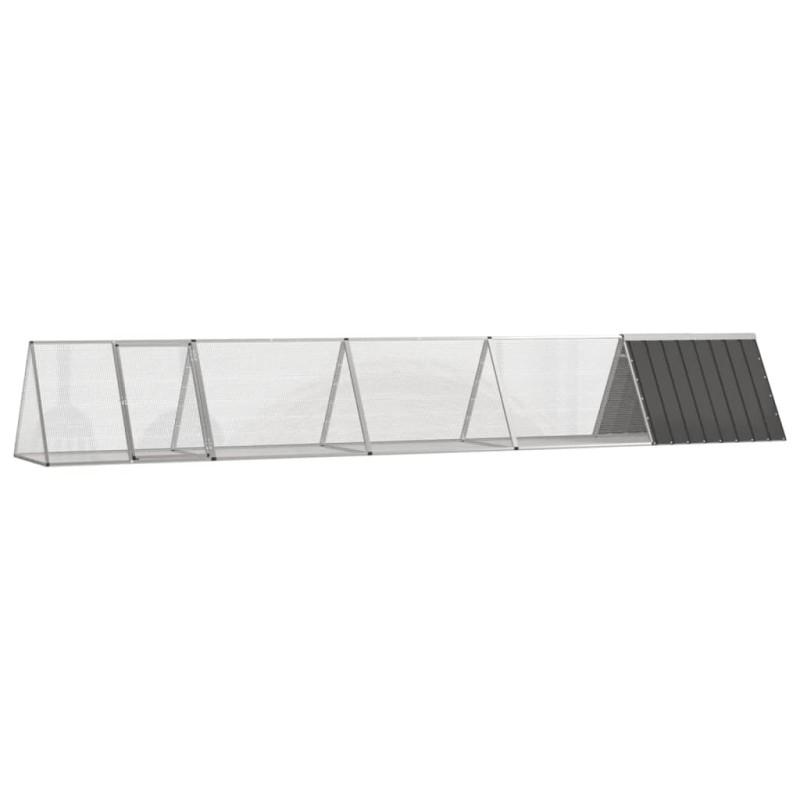 vidaXL Kaninchenkäfig Anthrazit 504,5x80,5x71 cm Verzinkter Stahl vidaXL Kaninchenkäfig Anthrazit 504,5x80,5x71 cm Verzinkter Stahl