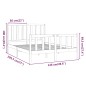 vidaXL Massivholzbett Schwarz Kiefer 120x200 cm vidaXL Massivholzbett Schwarz Kiefer 120x200 cm