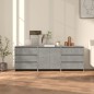 vidaXL 3-tlg. Sideboard Betongrau Holzwerkstoff vidaXL 3-tlg. Sideboard Betongrau Holzwerkstoff