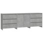 vidaXL 3-tlg. Sideboard Betongrau Holzwerkstoff vidaXL 3-tlg. Sideboard Betongrau Holzwerkstoff