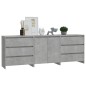 vidaXL 3-tlg. Sideboard Betongrau Holzwerkstoff vidaXL 3-tlg. Sideboard Betongrau Holzwerkstoff