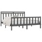 vidaXL Massivholzbett Grau Kiefer 200x200 cm vidaXL Massivholzbett Grau Kiefer 200x200 cm