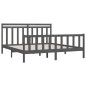 vidaXL Massivholzbett Grau Kiefer 200x200 cm vidaXL Massivholzbett Grau Kiefer 200x200 cm