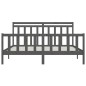 vidaXL Massivholzbett Grau Kiefer 200x200 cm vidaXL Massivholzbett Grau Kiefer 200x200 cm