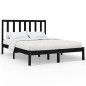 vidaXL Massivholzbett Schwarz 120x200 cm vidaXL Massivholzbett Schwarz 120x200 cm