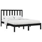 vidaXL Massivholzbett Schwarz 120x200 cm vidaXL Massivholzbett Schwarz 120x200 cm