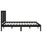 vidaXL Massivholzbett Schwarz 120x200 cm vidaXL Massivholzbett Schwarz 120x200 cm