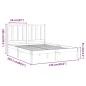 vidaXL Massivholzbett Schwarz 120x200 cm vidaXL Massivholzbett Schwarz 120x200 cm