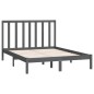 vidaXL Massivholzbett Grau Kiefer 135x190 cm vidaXL Massivholzbett Grau Kiefer 135x190 cm