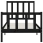 vidaXL Massivholzbett Schwarz 100x200 cm vidaXL Massivholzbett Schwarz 100x200 cm