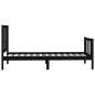 vidaXL Massivholzbett Schwarz 100x200 cm vidaXL Massivholzbett Schwarz 100x200 cm