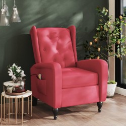 Massagesessel Weinrot Samt