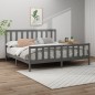 vidaXL Massivholzbett Grau Kiefer 200x200 cm vidaXL Massivholzbett Grau Kiefer 200x200 cm