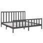 vidaXL Massivholzbett Grau Kiefer 200x200 cm vidaXL Massivholzbett Grau Kiefer 200x200 cm