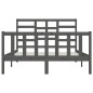 vidaXL Massivholzbett Grau Kiefer 160x200 cm vidaXL Massivholzbett Grau Kiefer 160x200 cm