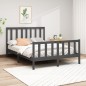 vidaXL Massivholzbett Grau Kiefer 140x190 cm vidaXL Massivholzbett Grau Kiefer 140x190 cm