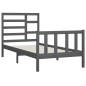vidaXL Massivholzbett Grau Kiefer 90x200 cm vidaXL Massivholzbett Grau Kiefer 90x200 cm