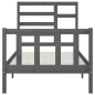 vidaXL Massivholzbett Grau Kiefer 90x200 cm vidaXL Massivholzbett Grau Kiefer 90x200 cm