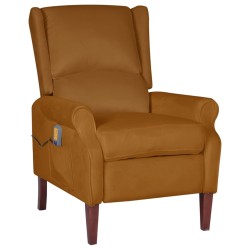 Massagesessel Braun Samt