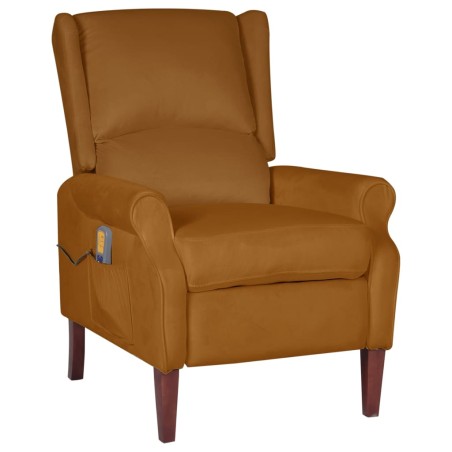 Massagesessel Braun Samt