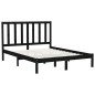 vidaXL Massivholzbett Schwarz 140x200 cm vidaXL Massivholzbett Schwarz 140x200 cm