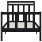 vidaXL Massivholzbett Schwarz Kiefer 100x200 cm vidaXL Massivholzbett Schwarz Kiefer 100x200 cm